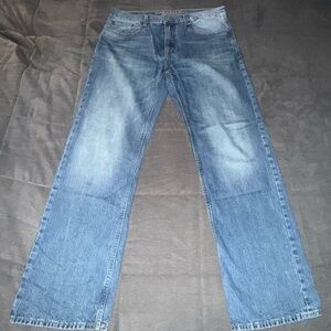 American Eagle 34 x 34 Classic Blue Men's Jeans Vintage Wash Loose Fit